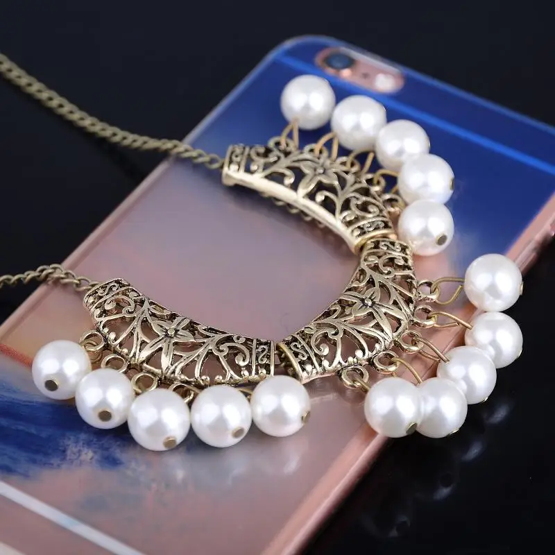 Модное ожерелье с нагрудником и подвеской массивное роскошное Золотое колье