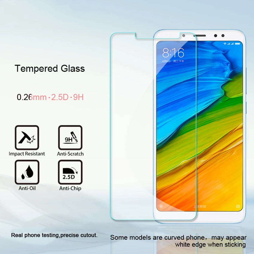 Закаленное стекло для XIAOMI REDMI NOTE 5 Pro 2 шт. защитный чехол экрана смартфона Hongmi Note5