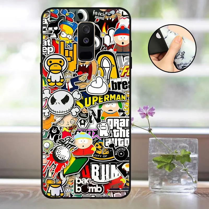 Мягкий A600 A605F чехол для Funda samsung A6 чехол силиконовый матовый задний Чехол для Capas samsung Galaxy A6 Plus чехол бампер - Цвет: DBZ