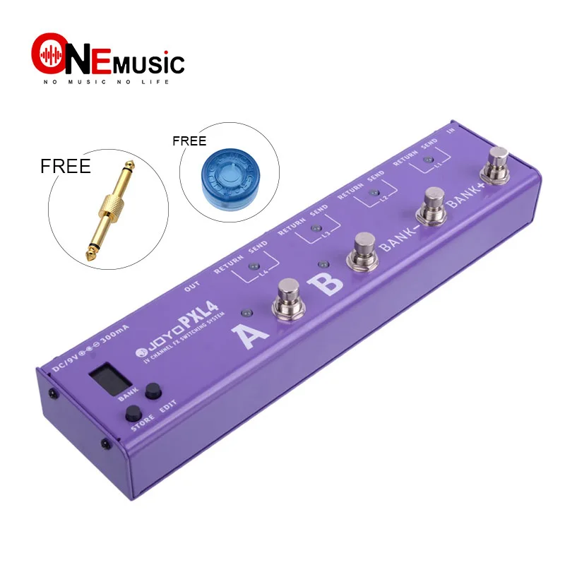JOYO PXL-4, 4 петли, фиолетовая гитара, программируемая педаль эффектов, петлер, переключатель, маршрутизатор, циклическая система, WAVE-X Для Boss Mooer