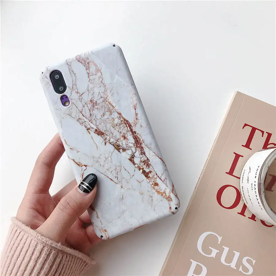 White Gold Marble Ретро Золотой розовый мраморный чехол для samsung S10 Plus S9 S8 Plus S7 Edge Note 8 9 гранитный камень жесткий чехол для телефона для samsung S9plus S8 - Цвет: White Gold Marble