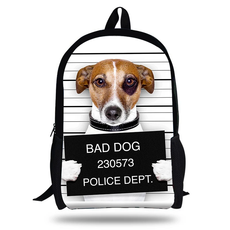 Милый детский рюкзак kolleg с 3D принтом Bad Dog дорожный школьный Mochila для девочек и