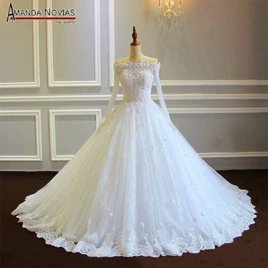 Robe de mariage, белое свадебное платье с бисером высокого качества
