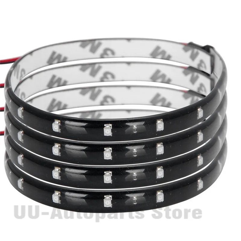 4 шт. универсальные гибкие светодиодные ленсветильник для мотоцикла 30 см|light
