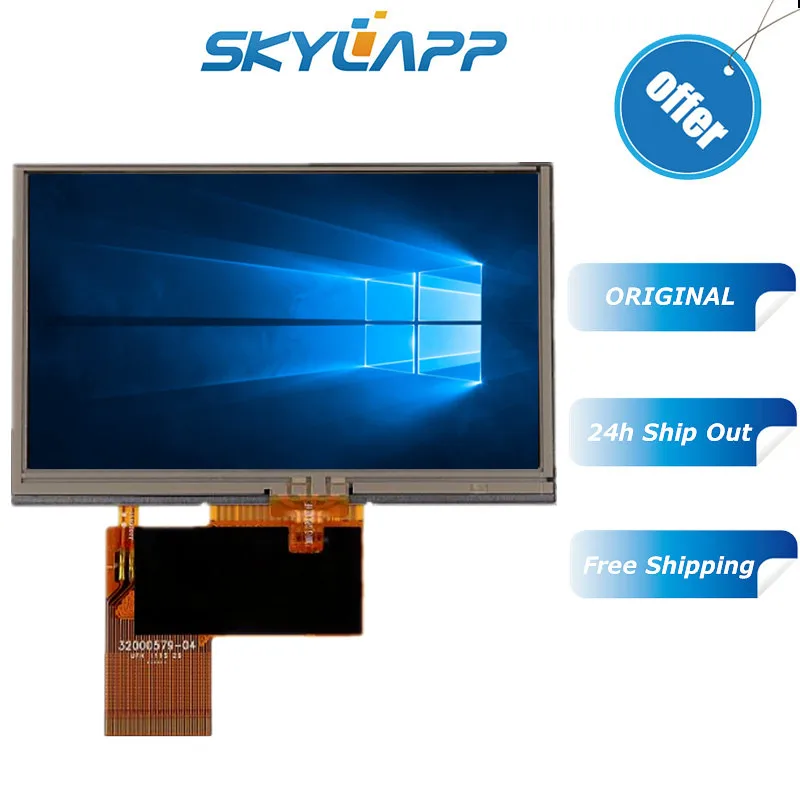 4," дюймовый 40 булавки широкоформатный lcd-экран с сенсорным экраном AT043TN25 V.2 ЖК-дисплей экран дисплея