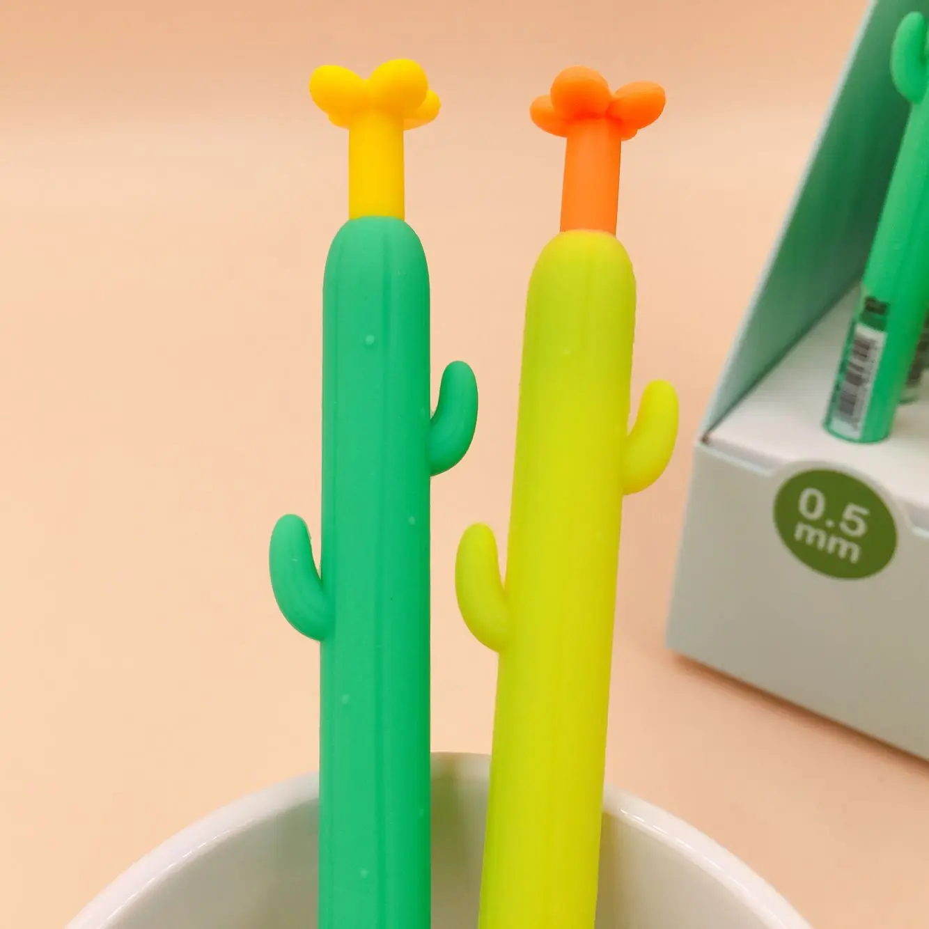 1 шт кактус силиконовые пресс механические карандаши школьные канцелярские