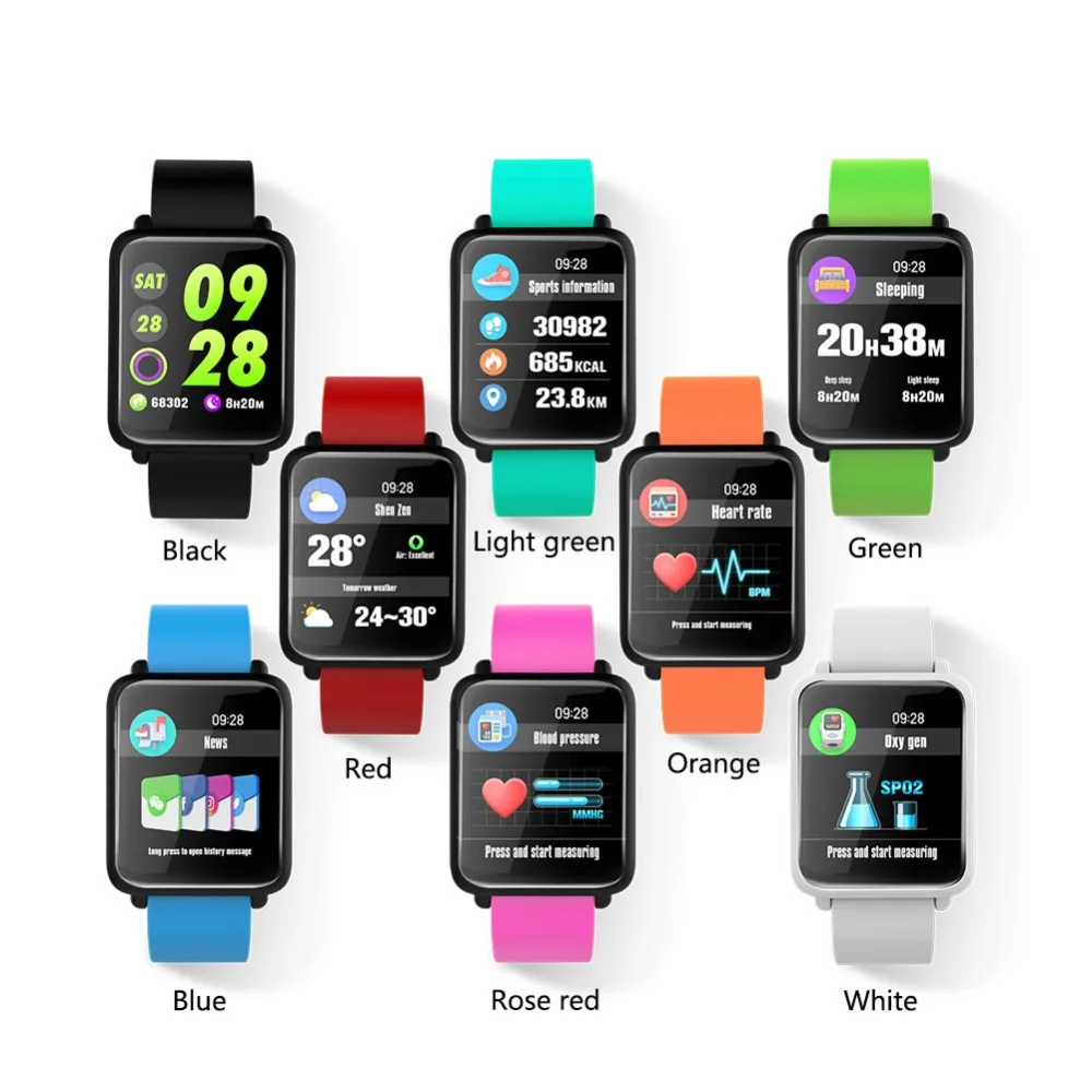 Смарт часы M28 IP68 Водонепроницаемый Bluetooth сердечного ритма крови Давление Smartwatch