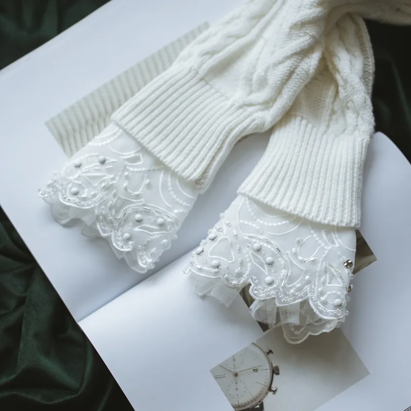 Модные аксессуары Джокер комплект на запястье труба манжета свитер пальто