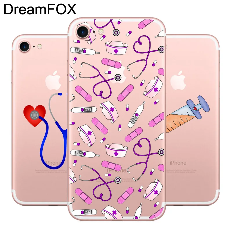 DREAMFOX L517 Милый Мягкий ТПУ силиконовый чехол для медсестры доктора Apple iPhone 11 Pro XR XS Max