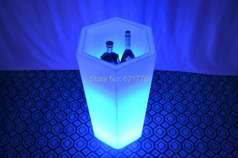 Многоцветный шестигранный светодиодный светильник D50 H75 см в виде горшка для льда