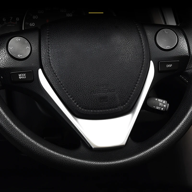 

ABS Matte Chrome For Toyota Corolla 2014 2015 2016 Steering Wheel frame Cover Trim Car Styling Accessories 1pcs