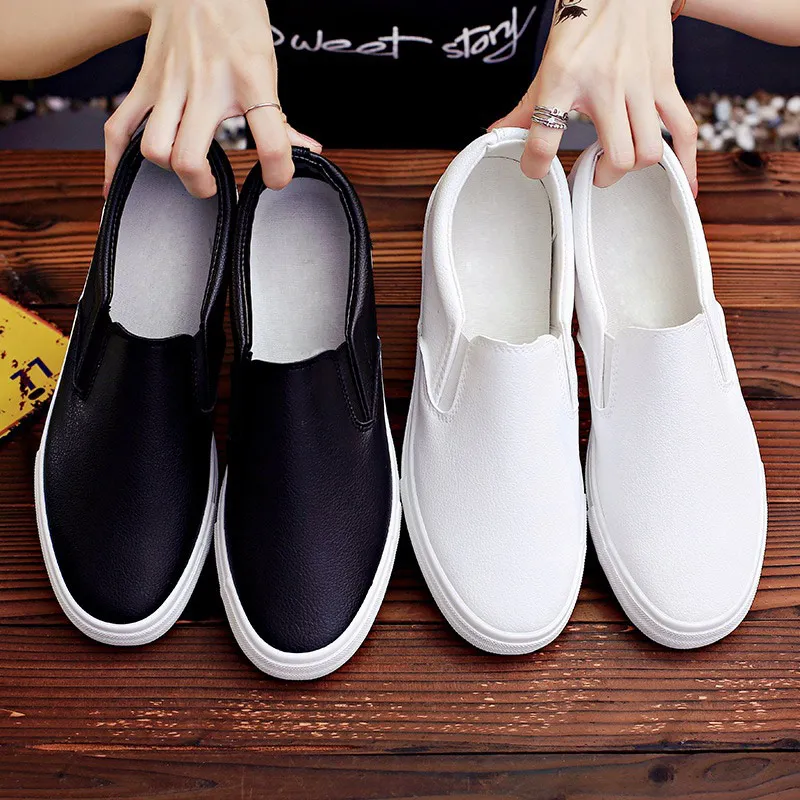 DG&ampOE Men's Slip On Casual Boat Shoes Autumn Man PU Leather Sneakers Male Thick Heels Platform Adults Height Increasing Flats | Обувь