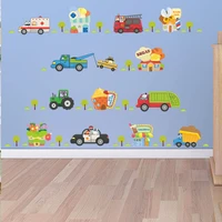cartoon car road creative wall stickers for kids rooms nursery childrens room decoration on the wall car decals child gift