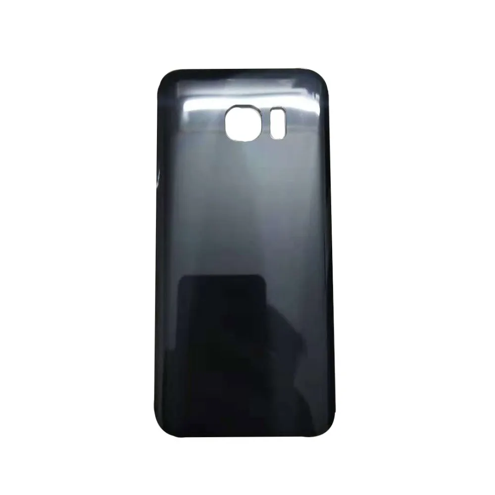 Чехол на заднюю панель s7 для samsung Galaxy S7 Edge G930F G935F, задняя крышка на батарейке, стекло с наклейкой, черный, золотой, синий