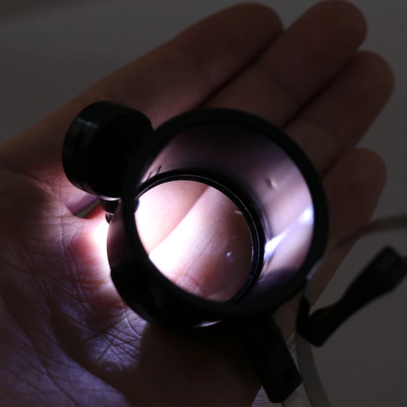 Практичный 10X светодиодный Hands Free Eye Loupe ювелирные изделия Часы Ремонт Держатель лупы N11_B