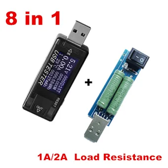 8 в 1 USB детектор зарядного устройства тестер емкости аккумулятора мобильный