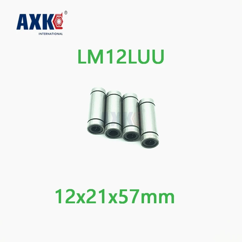 Фото Axk 2 шт. Lm12luu длинный тип 12x21x57 мм 12 Линейный шаровой подшипник линейные Axk 2 шт. Lm12luu длинный тип 12x21x57 мм 12 Линейный шаровой подшипник линейные