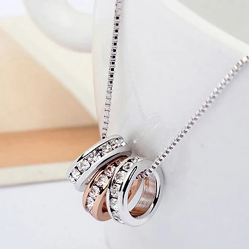 Привлекательный Для женщин Симпатичные Серебряные золотые тройной инкрустация