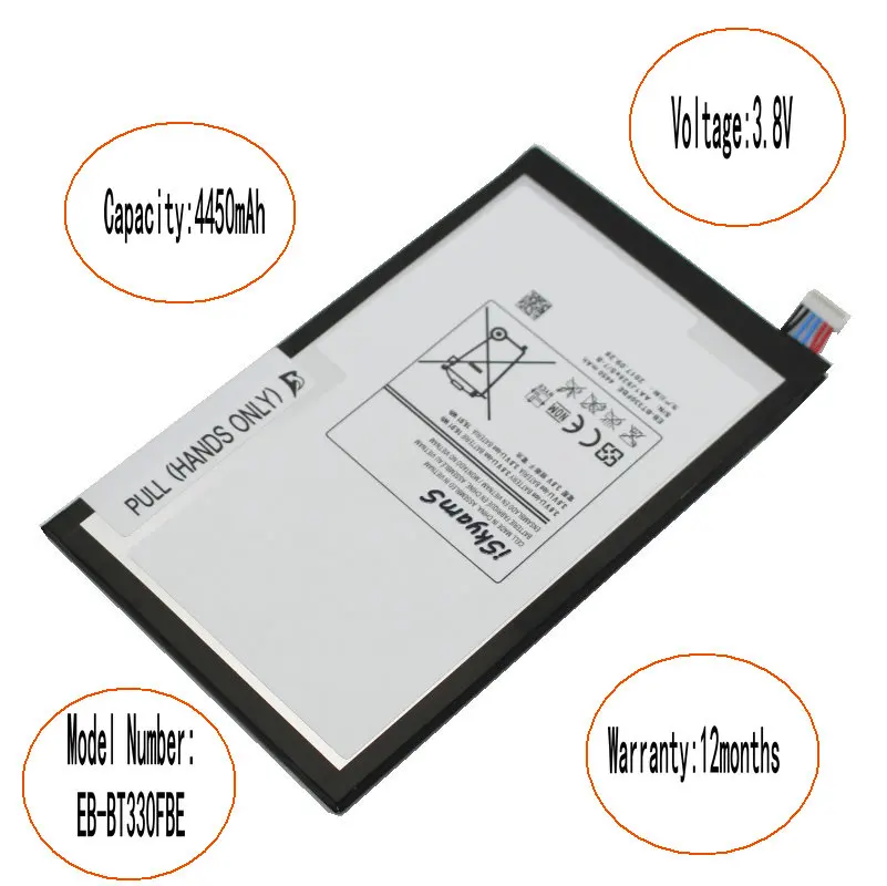 ISkyamS 3x4450 мА/ч EB BT330FBE запасная батарея для Samsung Galaxy Tab 4 8 0 T330 T331 T331C T335 SM T335|Чехлы с