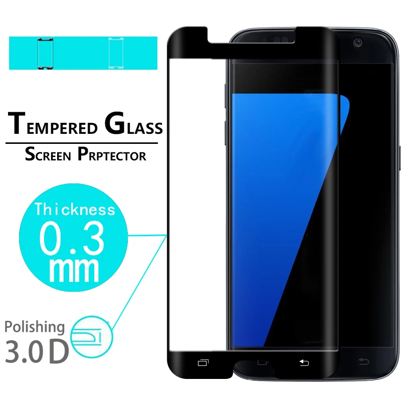 3D изогнутая край Полное покрытие стеклянная пленка для Samsung Galaxy S7 SM G930F Закаленное