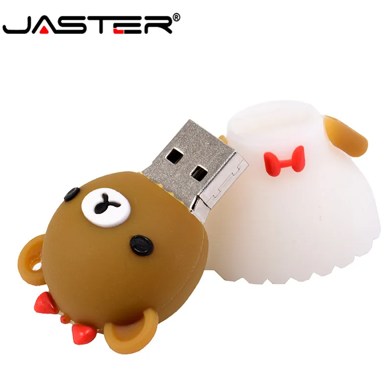 JASTER Горячая Мода креативный мультфильм Свадебный Медведь usb 2 0 реальная емкость