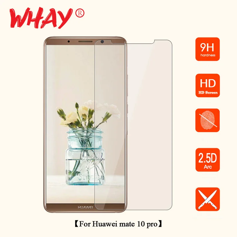WHAY стекло es для huawei mate 10 Pro закаленное 2.5D 9h Чехол Flim стекла защита экрана|Защитные