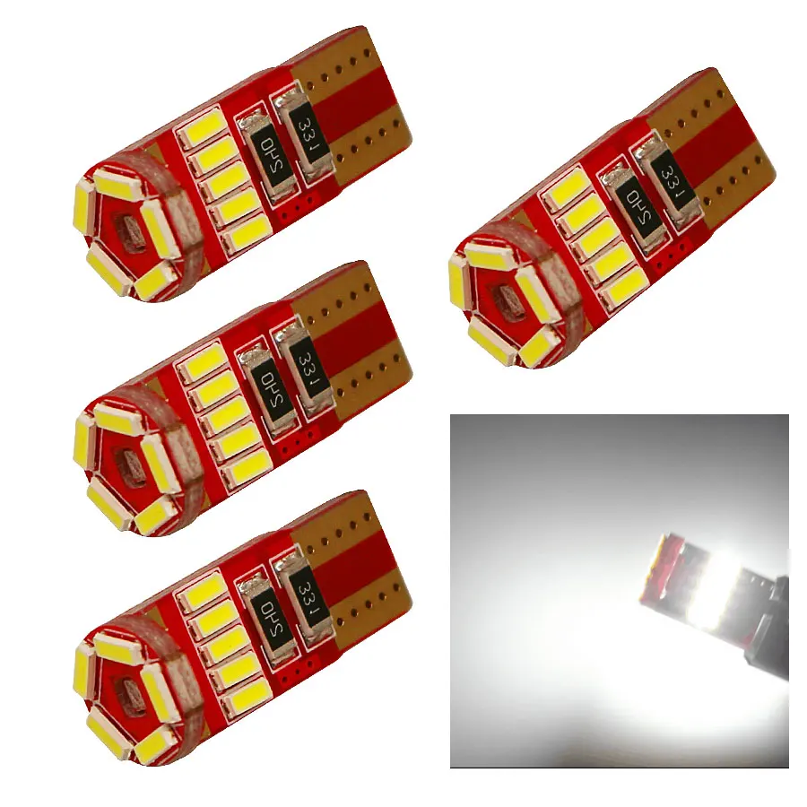 4 шт. Автомобильные светодиодные лампы 15 SMD T10 W5W 4014|smd t10|canbus no errort10 w5w |