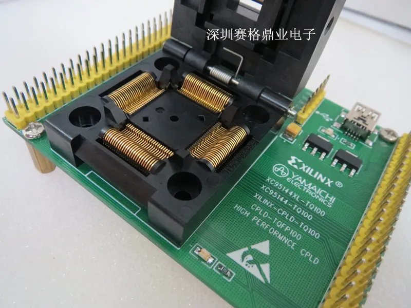 Раскладушка XC95144XL TQFP100 LQFP100 DIP100 YAMAICHI интервал 0 5 мм IC адаптер для горения