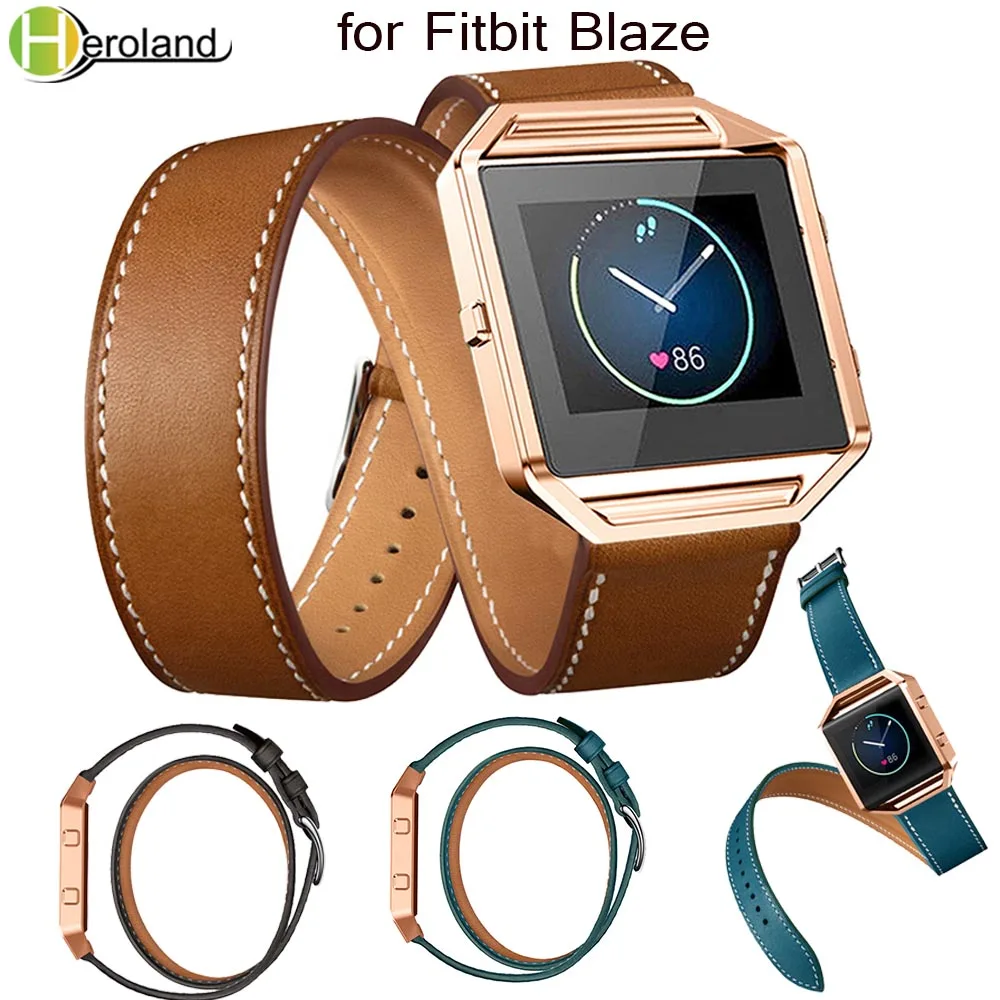 Ремешок из натуральной кожи для смарт часов Fitbit Blaze роскошный спортивный браслет