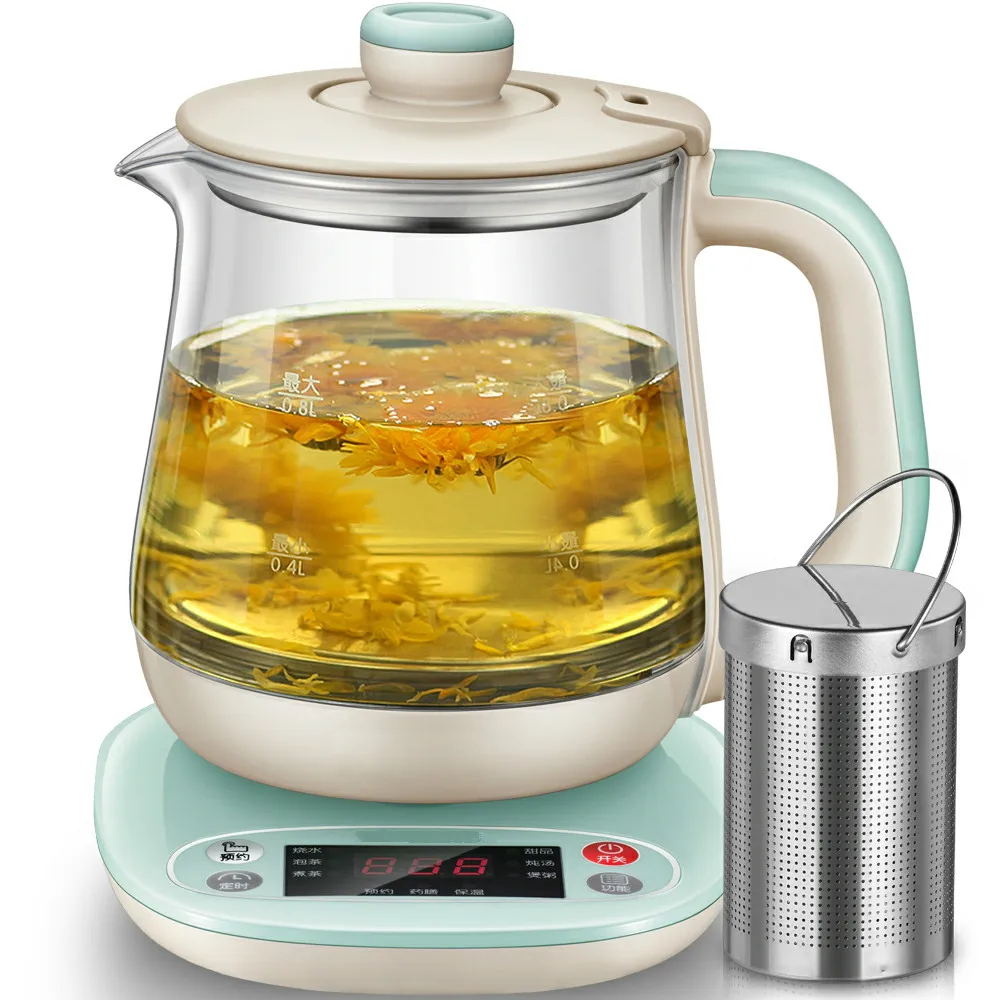 

Горшок для поднятия здоровья, полностью автоматический утолщенный стеклянный электрический чайник, маленький офисный цветочный чайный на...