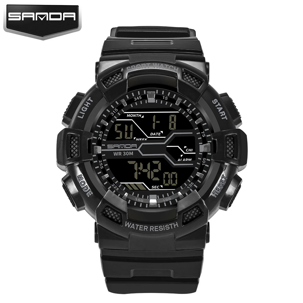 2018 SANDA Лидирующий бренд мужские цифровые часы для дайвинга плавания спортивные