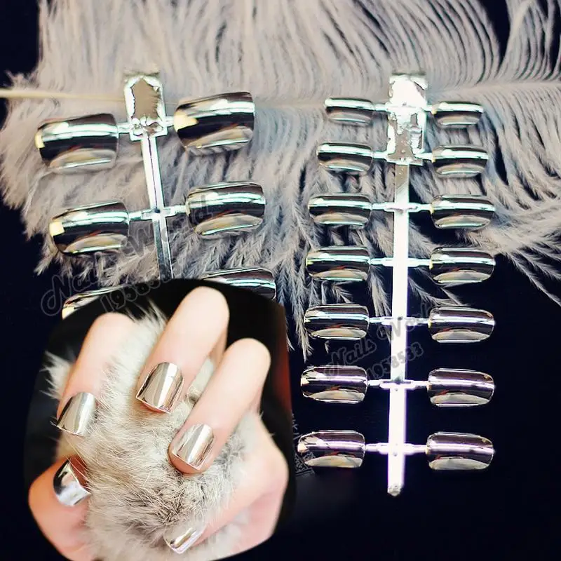 12 дополнительных металлических акриловых наконечников для ногтей макияжа на