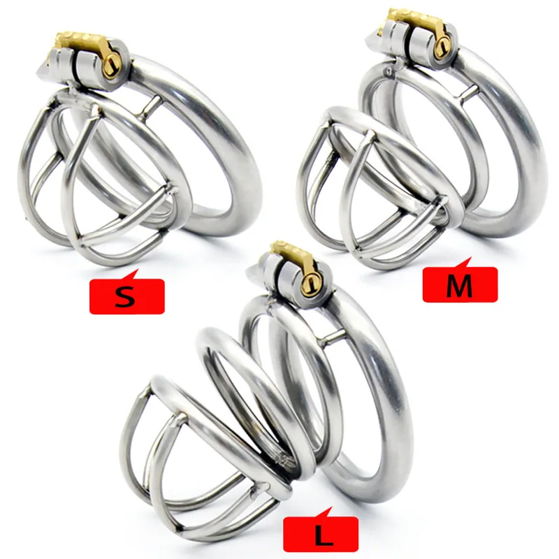 Нержавеющая сталь Мужской верности Устройство замки клетка для пениса