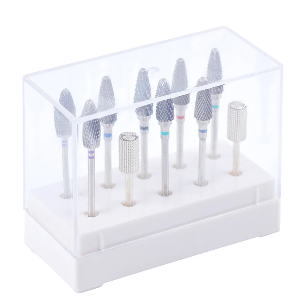 Nail Drill Bit Box Holder 7/10 Holes Sanding Head Display Stand Storage Rack | Красота и здоровье