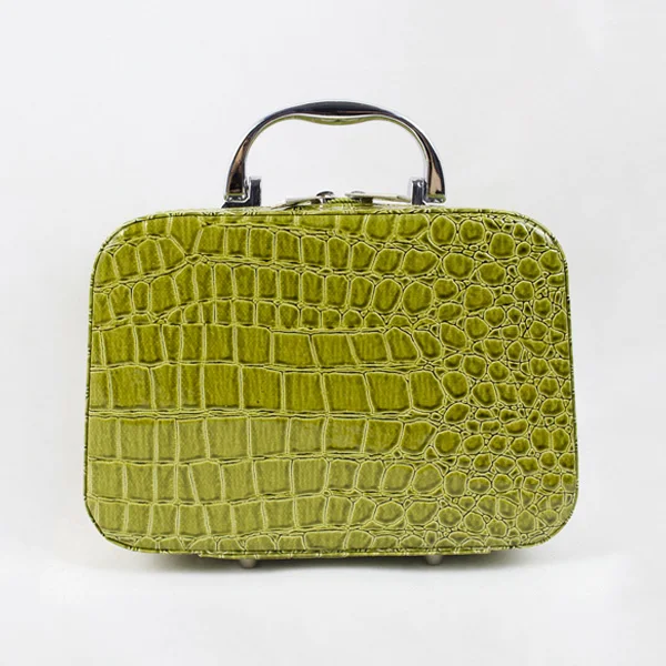 grass green SNUGUG маленький мини Аллигатор косметический чехол s косметичка, чехол, Блокируемая коробка для ювелирных изделий, дорожный туалетный чемодан-Органайзер - Цвет: grass green