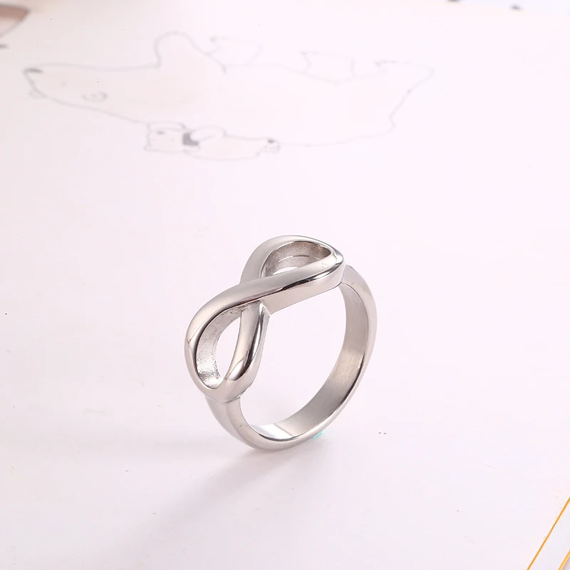 Женское кольцо в виде знака бесконечности из нержавеющей стали|eternity ring|infinity ringrings