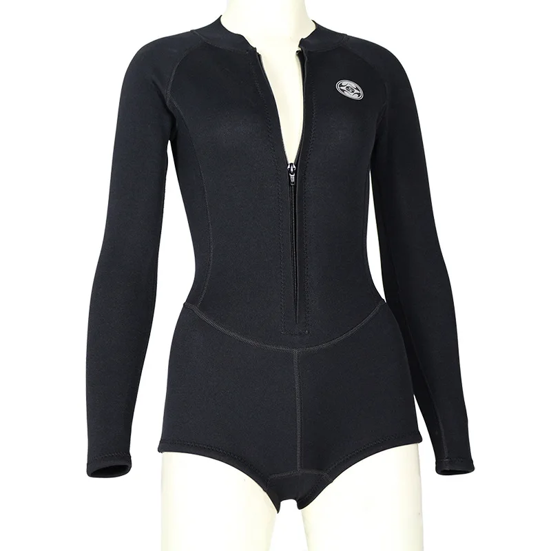 Slinx Womens 2mm spring wetsuit with long socks Bikini Cut Springsuit sleeve front zip swimming suit | Спорт и развлечения