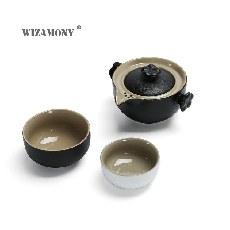 WIZAMONY чайный набор кунг-фу 1 горшок 2 чашки элегантный Gaiwan чайная посуда чайник кофейная чашка китайский Селадон фарфоровый чайник