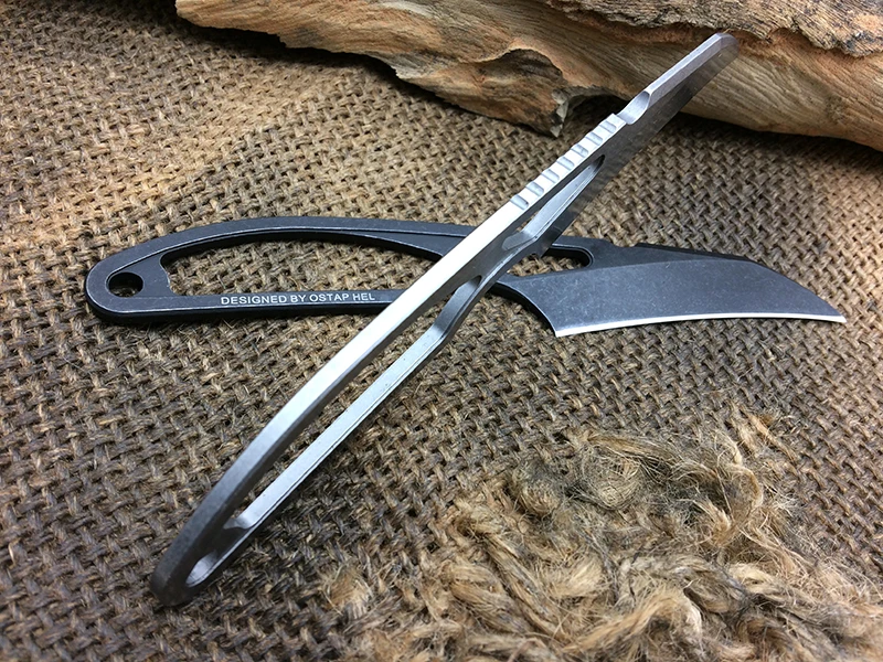 Спасательные средства ухода за кожей Шеи Ножи D2 лезвием полный Тан ручка