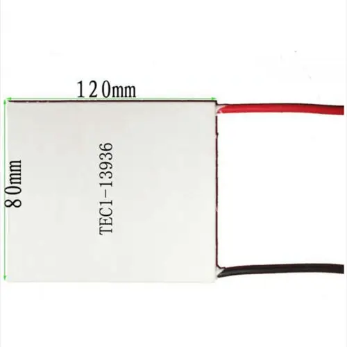 80x120x4,6 мм 36A 17V 339,7 W TEC1-13936 Термоэлектрический охладитель Пельтье радиатора