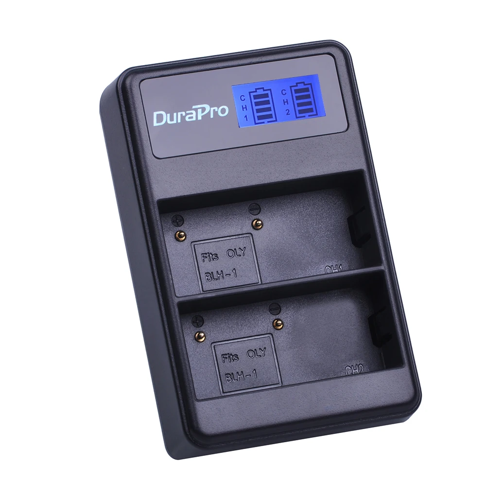 Durapro 1 шт. BLH-1 BLH1 BLH 1 ЖК двойное зарядное устройство для Olympus BLH-1 BLH1 BLH 1 E-M1 Mark II EM1-2 EM1 Mark камера