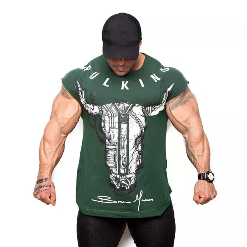 Brand Mens muscle T shirt bodybuilding fitness men tops cotton singlets Plus Big size TShirt gasp Short Sleeve Tshirt Size M-3XL | Мужская