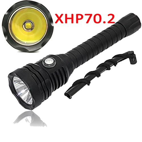 Подводные 100 м XHP70.2 светодио дный Дайвинг фонарик XHP70 подводное погружение факел Linterna Водонепроницаемый лампы 18650 Батарея+ Зарядное устройство - Испускаемый цвет: Package A