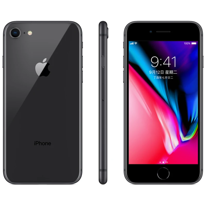 Apple iPhone 8 разблокированный мобильный телефон с отпечатком пальца 2G ram 64 GB/256 GB rom 4G LTE 4,7 ''12. 0 MP камера шестиядерный IOS