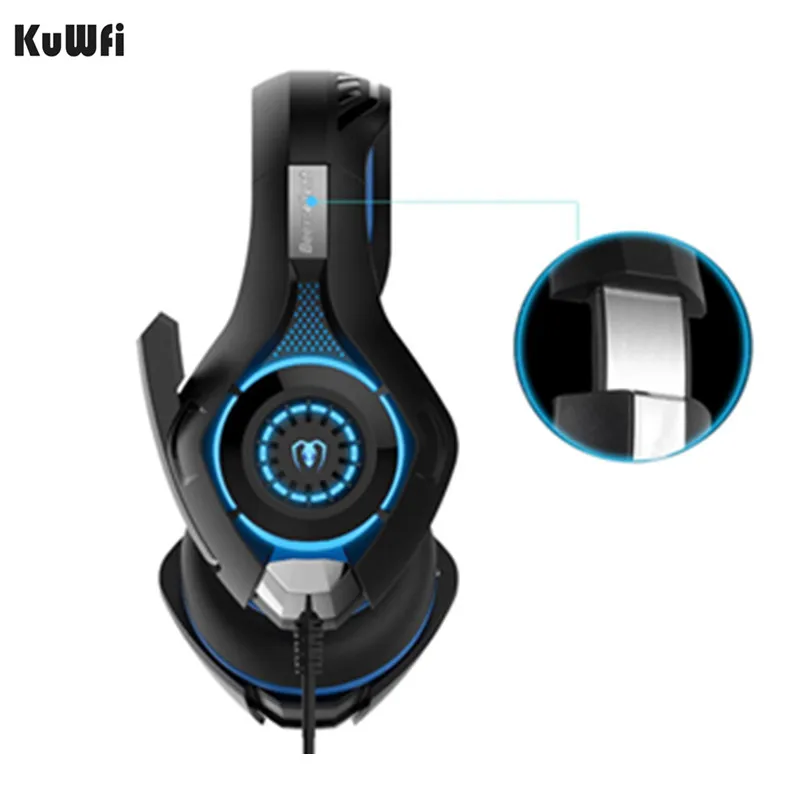KuWfi Проводные Игровые наушники игровая гарнитура Xbox One с микрофоном для ПК/PS4