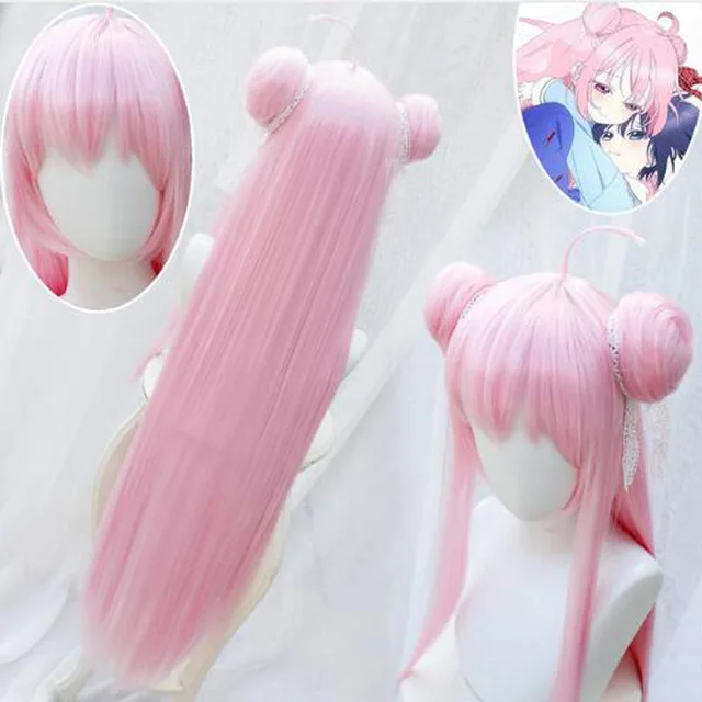 Парик для косплея Satou Matsuzaka из аниме Happy Sugar Life Длинные прямые синтетические волосы