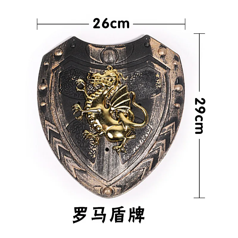 Snailify Roman Knight Cosplay Props for Kids Shield Sword Glove Warrior Weapons Boys Halloween Costume Child Toy Party Supplies