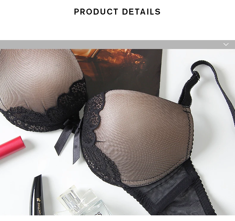 Lilymoda, сексуальный женский бюстгальтер, трусики, кружевной комплект с бабочкой, чашечки пуш-ап, нижнее белье, женский бюстгальтер, нижнее белье, бюстгальтер, бесшовный, с вырезами