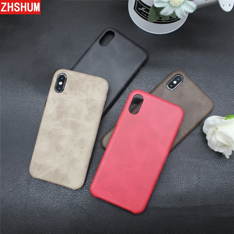 Роскошный Ретро Чехол для Iphone XS MAX XR X 8 Plus 7 Официальный чехол из искусственной