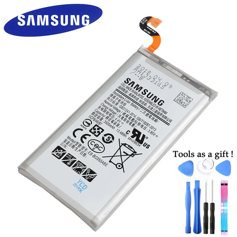Samsung оригинальный аккумулятор 3500 мА/ч EB-BG955ABE Мобильный телефон батареи для Galaxy S8
